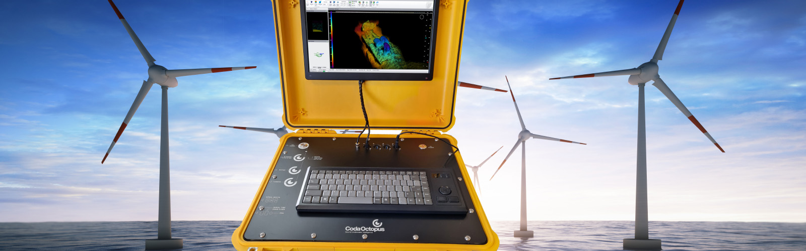 3D sonar technology control system for under and above water environments.
